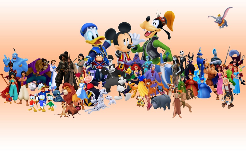 A collection of different Disney characters